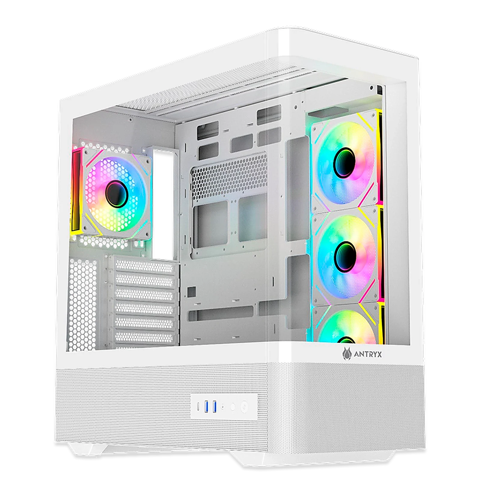 Curved tempered-glass front panel