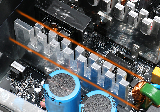 Pure aluminium heat sink inside TY750